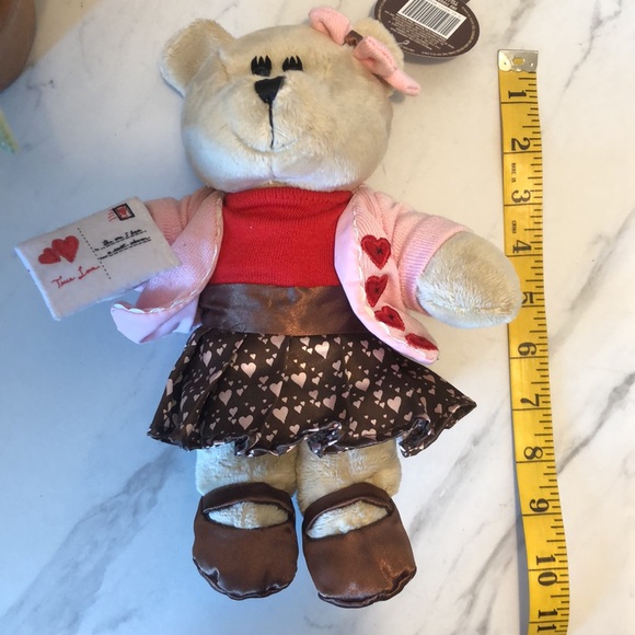 STARBUCKS 2011 BEAR Plush Girl Valentines Heart BEARISTA Valentines Holiday Bear - Picture 8 of 10